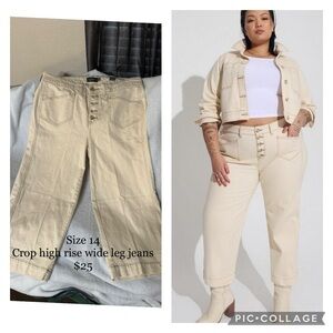 Cropped Wide leg jeans Torrid